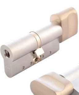 Циліндр ABLOY PROTEC2 HARD MOD 93 мм (42Hx51T) Ключ-Тумблер 5KEY CY333 CAM30 Хром матовий / Латунь полірована ABL7000017482 фото