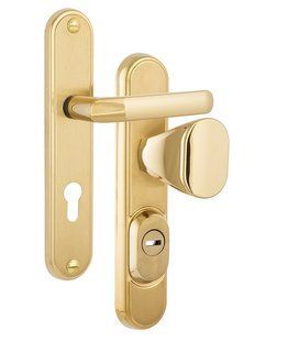 Фурнітура захисна ROSTEX DECOR R fix-mov DIN PLATE 90мм Титан_PVD_мат 23мм 40-45мм 4клас Ovalne/Baryt TI_MAT Комплект RST-4042028303 фото