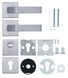 Фурнітура захисна ROSTEX *QUADRUM R/H mov-mov DIN SQUARE Нерж.сталь_мат 23мм 38-45мм 3клас Treviso NEREZ_MAT Комплект