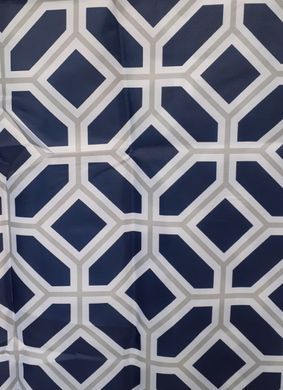 Шторка для ванної або душу Trento Mosaic 180х200, синя з білим 61632 фото