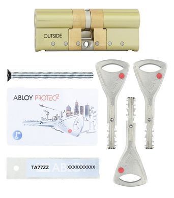 Цилиндр ABLOY PROTEC2 MOD 97 мм ( 46x51 ) Ключ-Ключ 3KEY CY322 CAM30 Латунь полированная ABL7000005622 фото