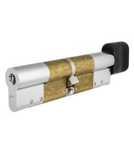 Циліндр ABLOY PROTEC2 MOD 82 мм (36x46T) Ключ-Тумблер 3KEY CY323 CAM30 Хром полірований / Чорна фарба ABL7000021183 фото