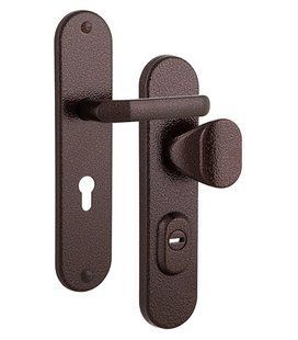 Фурнітура захисна ROSTEX UNIVERSAL R fix-mov DIN PLATE 85мм Фарба_коричнева_антік 22мм 71-85мм 3клас Ovalne/Baryt BROWN Комплект RST-4032080481 фото