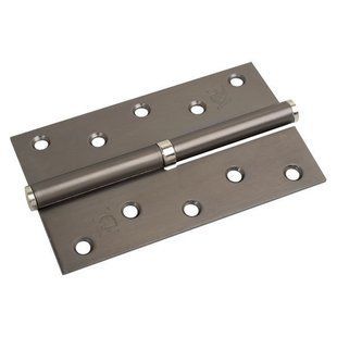 Петля дверная RDA (1 подш, сталь) титан левая 125*2,5 (36769) 36769 фото