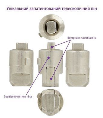 Цилиндр MUL-T-LOCK ClassicPro XP 76 мм ( 33x43 ) Ключ-Ключ M/S CAM30 Никель сатин MTL7000015870 фото
