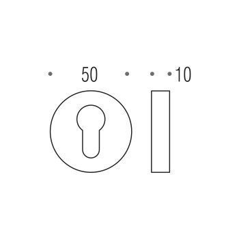 Дверна накладка під ключ Colombo Design CD 43 G хром (Elle, Gaia, Gira, Meta, Olly, Tailla, Taipan, Tool, Twitty, Viola) (10355) 10355 фото