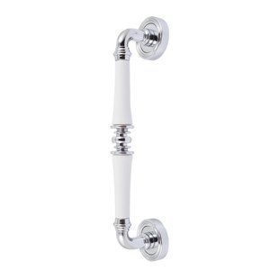 Ручка тягне Fimet Tasha 1028P STG-261 F04 хром/білий фарфор (54259) 54259 фото