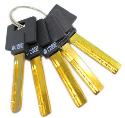Дверной цилиндр HardLock L-series 60мм (30х30) Бронза (ключ-ключ) HL943 фото