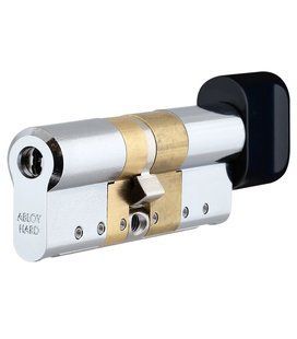 Цилиндр ABLOY PROTEC2 HARD MOD 88 мм ( 42Hx46T ) Ключ-Тумблер 5KEY CY333 CAM30 Хром полированный / Черная краска ABL7000019292 фото