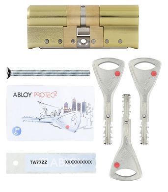 Циліндр ABLOY PROTEC2 HARD MOD 113 мм (62Hx51) Ключ-Ключ 3KEY CY332 CAM30 Латунь полірована ABL7000003533 фото