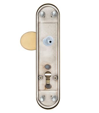 Фурнітура захисна ROSTEX *SOLID-PRO F fix-mov DIN PLATE 90мм Нерж.сталь_мат_титан_PVD 13мм 38-52мм 3клас Slza/Solid NEREZ_MAT_TI Комплект RST-4027388203 фото