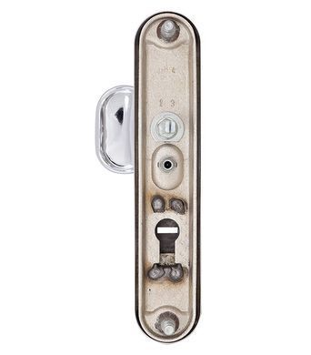 Фурнітура захисна ROSTEX DECOR R fix-mov DIN PLATE 90мм Хром_мат 23мм 40-45мм 4клас Ovalne/Baryt CR_MAT Комплект RST-4042027103 фото