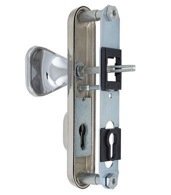Фурнітура захисна ROSTEX DECOR R fix-mov DIN PLATE 90мм Хром_мат 23мм 40-45мм 4клас Ovalne/Baryt CR_MAT Комплект RST-4042027103 фото