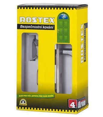 Фурнітура захисна ROSTEX DECOR R fix-mov DIN PLATE 90мм Хром_мат 23мм 40-45мм 4клас Ovalne/Baryt CR_MAT Комплект RST-4042027103 фото