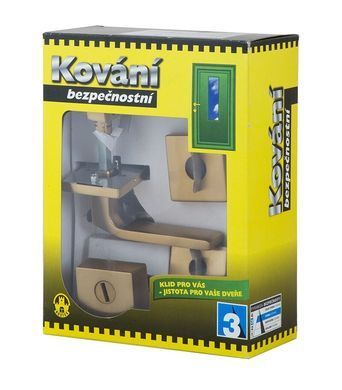 Фурнітура захисна ROSTEX *QUADRUM R/H fix-mov DIN SQUARE Нерж.сталь_мат_титан_PVD 23мм 38-45мм 3клас Hranate/Treviso NEREZ_MAT_TI Комплект RST-4034218203 фото