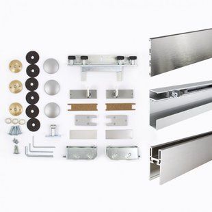 Комплект для скляної розсувної системи VILLES 6260/A INOX сталь нержавіюча 55164 фото