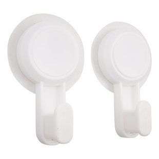 Набір гачків Arino Home White, скотч, 2 шт, білий, пластик 65120 фото