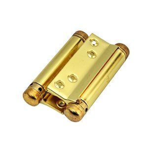 Петля дверная RDA пружинная 100 mm полированная латунь (30936) 30936 фото