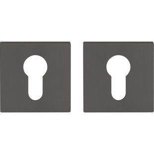 Дверная накладка под цилиндр Comit графит (розетта 6мм) (59792) 59792 фото