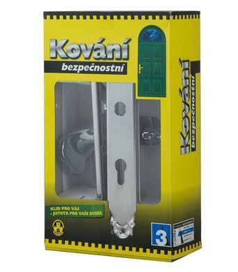 Фурнітура захисна ROSTEX OZDOBNA R fix-mov DIN PLATE 85мм Хром_мат 22мм 40-45мм 3клас Ovalne/Ozdobna CR_MAT Комплект права RST-4042077103 фото