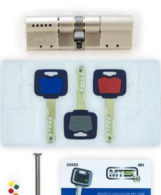 Циліндр MUL-T-LOCK MT5+ MOD 140 мм (65x75) Ключ-Ключ 3KEY CAM30 Нікель сатин MTL7000009651 фото