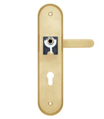 Фурнітура захисна ROSTEX *SOLID-PRO+ F fix-mov DIN PLATE 90мм Нерж.сталь_мат_титан_PVD 13мм 56-70мм 4клас Slza/Solid NEREZ_MAT_TI Комплект RST-4025158203 фото