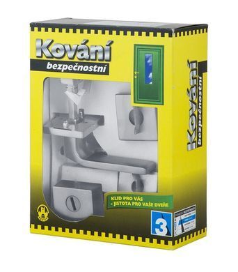 Фурнітура захисна ROSTEX *QUADRUM R/H fix-mov DIN SQUARE Нерж.сталь_мат 23мм 38-45мм 3клас Hranate/Treviso NEREZ_MAT Комплект RST-4034217203 фото