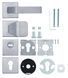 Фурнітура захисна ROSTEX *QUADRUM R/H fix-mov DIN SQUARE Нерж.сталь_мат 23мм 38-45мм 3клас Hranate/Treviso NEREZ_MAT Комплект