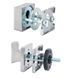 Фурнітура захисна ROSTEX *QUADRUM R/H fix-mov DIN SQUARE Нерж.сталь_мат 23мм 38-45мм 3клас Hranate/Treviso NEREZ_MAT Комплект
