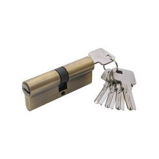 Циліндр RDA 45/45мм лазерний 90мм 5 ключів антична латунь (12890) 12890 фото