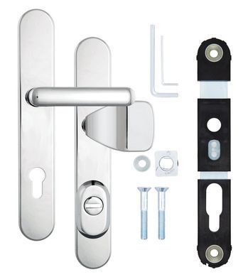 Фурнітура захисна ROSTEX EXСLUSIVE RX-40 fix-mov DIN PLATE 85мм Хром_полірований 22мм 40-50мм 3клас Ovalne/Exclusive CR Комплект RST-4029300973 фото