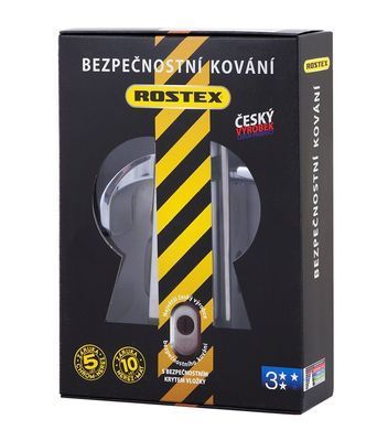 Фурнітура захисна ROSTEX R1/R4 R fix-mov DIN PLATE 85мм Хром_полірований 22мм 38-55мм 3клас Hranate/804 CR Комплект RST-4042130603 фото