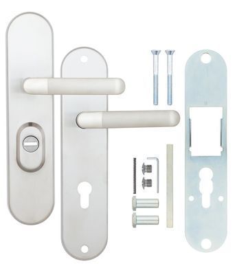 Фурнітура захисна ROSTEX UNIVERSAL R mov-mov DIN PLATE 72мм Хром_мат 22мм 38-55мм 3клас Baryt CR_MAT Комплект RST-4042767203 фото
