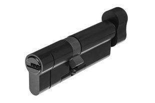 Дверний циліндр HardLock K-серія 70мм (35х35Т) Чорний (ключ-тумблер) HL2778 фото
