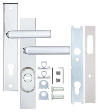 Фурнітура захисна ROSTEX R1/R4 R mov-mov DIN PLATE 72мм Хром_полірований 22мм 38-55мм 3клас 804 CR Комплект RST-4043110103 фото