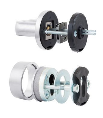Фурнітура захисна ROSTEX *ROTONDUM R/S mov-mov DIN ROUND Нерж.сталь_мат 23мм 38-45мм 3клас Solid NEREZ_MAT Комплект RST-4033557273 фото