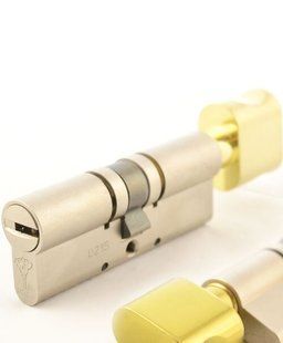 Циліндр MUL-T-LOCK MT5+ XP 70 мм (35x35T) Ключ-Тумблер 3KEY CAM30 Нікель сатин / Латунь полірованнаяM MTL7000009611 фото