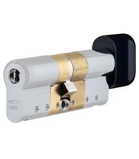 Цилиндр ABLOY PROTEC2 HARD MOD 63 мм ( 32Hx31T ) Ключ-Тумблер 3KEY CY333 CAM30 Хром матовый / Черная краска ABL7000020287 фото