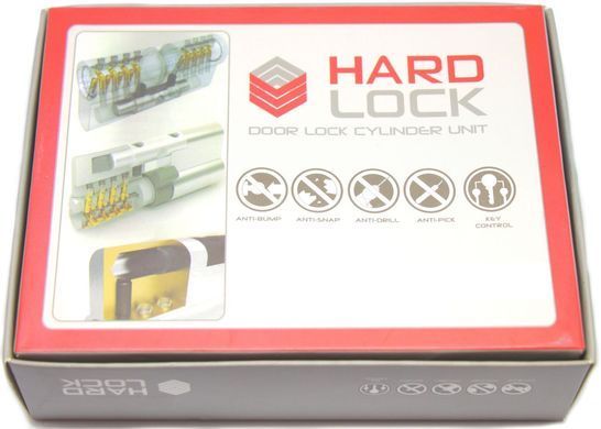 Дверний циліндр HardLock K-серія 80мм (35х45) Золотий (ключ-ключ) HL429 фото