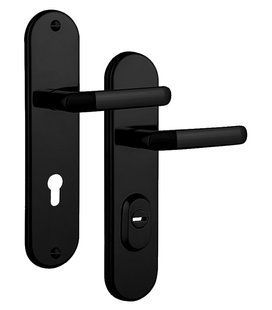 Фурнітура захисна ROSTEX UNIVERSAL R mov-mov DIN PLATE 85мм Фарба_чорна 22мм 38-55мм 3клас Baryt BLACK_MAT Комплект RST-4042610496 фото