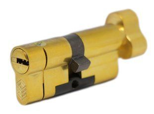 Дверний циліндр HardLock K-series 70мм (40х30Т) Золотий (ключ-тумблер) new-70-40x30tg фото