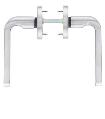 Фурнітура захисна ROSTEX *ROTONDUM R/S mov-mov DIN ROUND Нерж.сталь_мат 23мм 38-45мм 3клас Solid NEREZ_MAT Комплект EXTRA кріплення ручки накладне RST-4026817273 фото