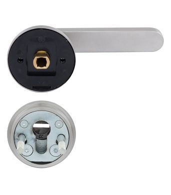 Фурнітура захисна ROSTEX *ROTONDUM R/S mov-mov DIN ROUND Нерж.сталь_мат 23мм 38-45мм 3клас Solid NEREZ_MAT Комплект EXTRA кріплення ручки накладне RST-4026817273 фото