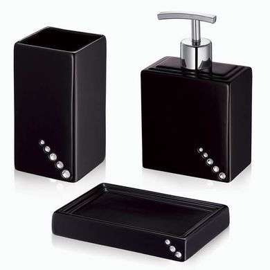 Стакан для зубних щіток Trento Tesoro Nero (31019) 31019 фото