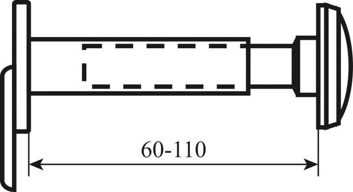 Вічко Securemme 60/110mm 016CXCL6OXX круглий хром (54656) 54656 фото