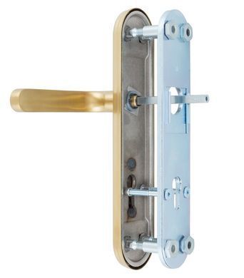 Фурнітура захисна ROSTEX *SOLID-PRO F mov-mov DIN PLATE 90мм Нерж.сталь_мат_титан_PVD 13мм 38-52мм 3клас Solid NEREZ_MAT_TI Комплект RST-4027398203 фото