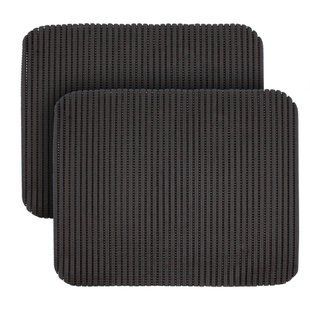 Килимок для сушіння посуду Arino, 2шт, 26*31 см, сірий, ПВХ 65330 фото