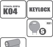 Циліндр RB DIN_KK KEYLOCX 100 NST 45x55 CAM30 O/K K04 BOX RAV7000028919 фото