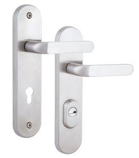 Фурнітура захисна ROSTEX *SOLID-PRO+ F mov-mov DIN PLATE 90мм Нерж.сталь_мат 13мм 56-70мм 4клас Solid NEREZ_MAT Комплект RST-4025177203 фото