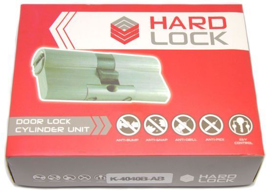 Дверний циліндр HardLock K-серія 80мм (40х40Т) Бронза (ключ-тумблер) HL405 фото